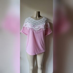 Pink and Lace Blouse